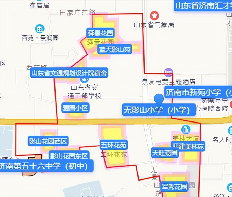 2013年济南市天桥区天成路小学学区公示示意图 —中国教育在线
